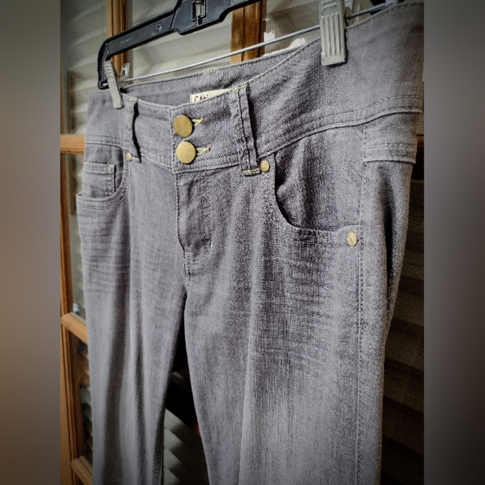 Brand New CAbi Size 4 Lou Lou Straight Leg Jeans Style #332 Grey w/ Stretch! - Picture 9 of 11